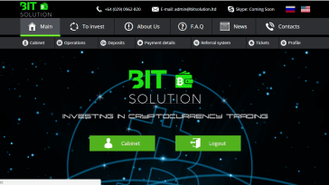 bitsolution - [SCAM] Review Bitsolution - Lợi nhuận 9% hàng ngày - Đầu tư tối thiểu 0.001 BTC - Thanh toán tức thì