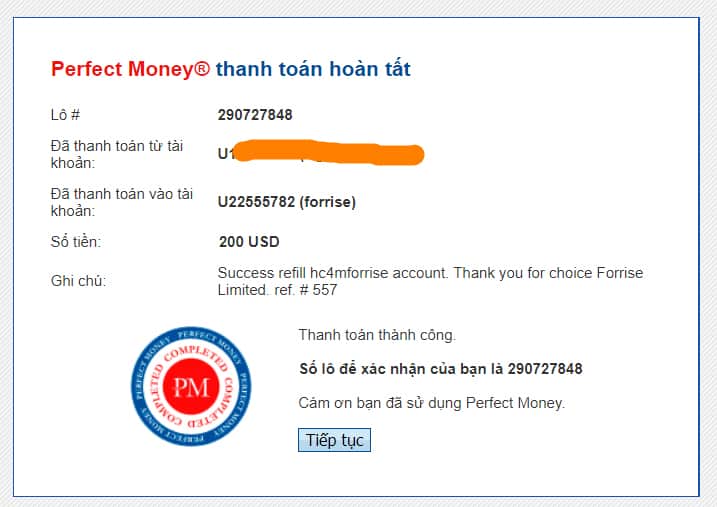 payment proof forrise