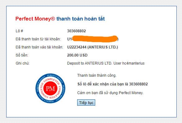 as payment proof