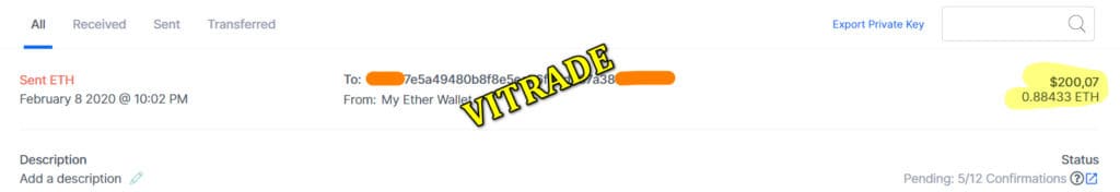 vitrade proof payment