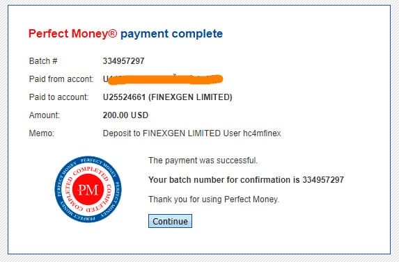 finexgen payment proof