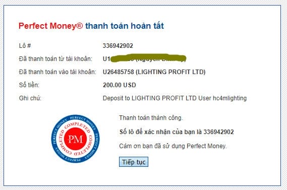 lighting profit payment proof - [SCAM] Lighting Profit: Lợi nhuận 1%/ ngày trong 11 ngày làm việc!