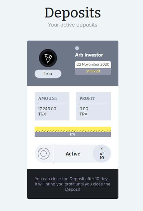 crypto arb payment proof