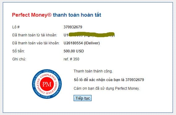 ideliver payment proof