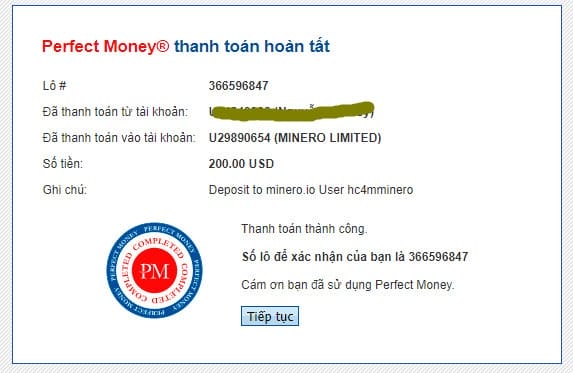 minero payment proof