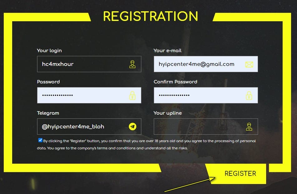 xhour register account