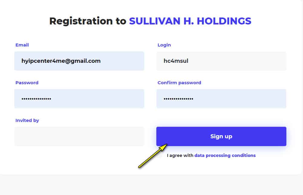 sullivan holding register account