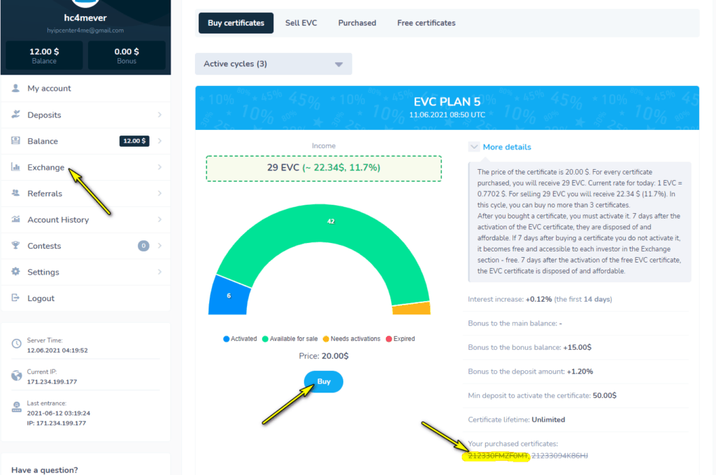 evercont buy certificates 1024x680 - [SCAM - DỪNG ĐẦU TƯ] Evercont: Dự án đầu tư hấp dẫn, lợi nhuận lên tới 3.1%/ ngày!