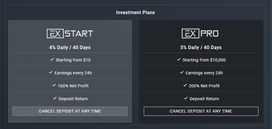 exfund investment plans