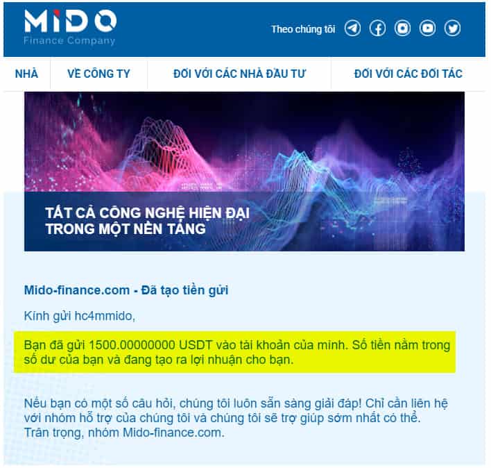 mido finance payment - [SCAM - DỪNG ĐẦU TƯ] Mido Finance là gì? Có nên tham gia đầu tư vào Mido-finance.com?