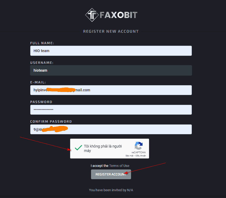faxobit register account